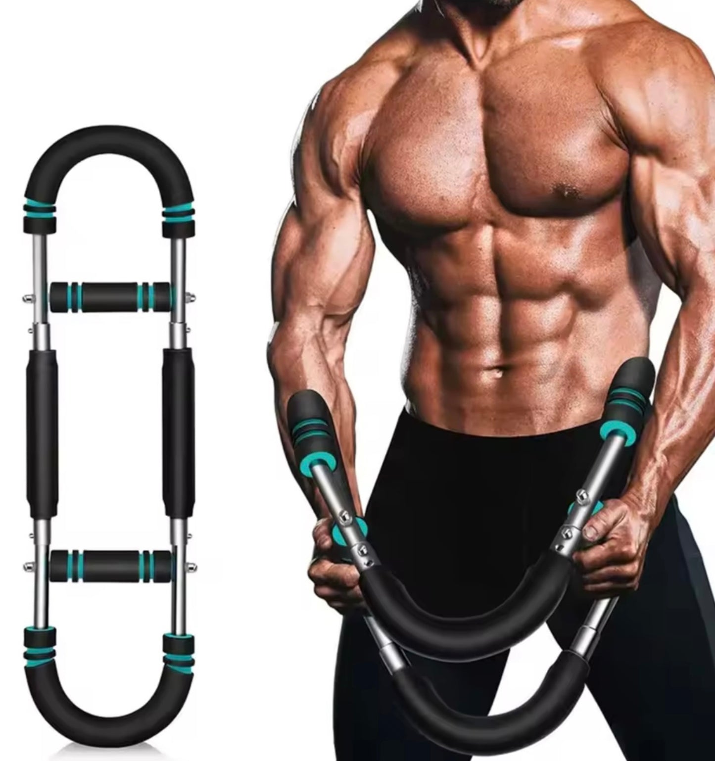 Soleste™ Adjustable Power-Twister — 60–110lb Arm & Chest Expander