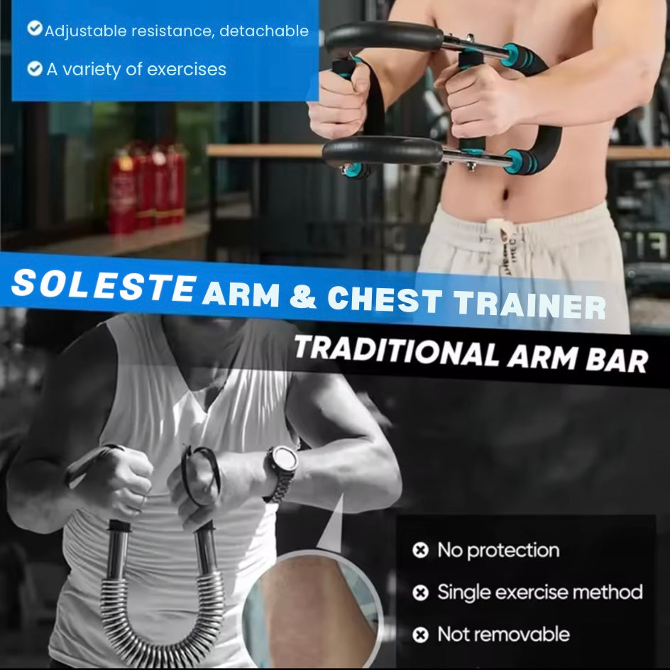 Soleste™ Adjustable Power-Twister — 60–110lb Arm & Chest Expander