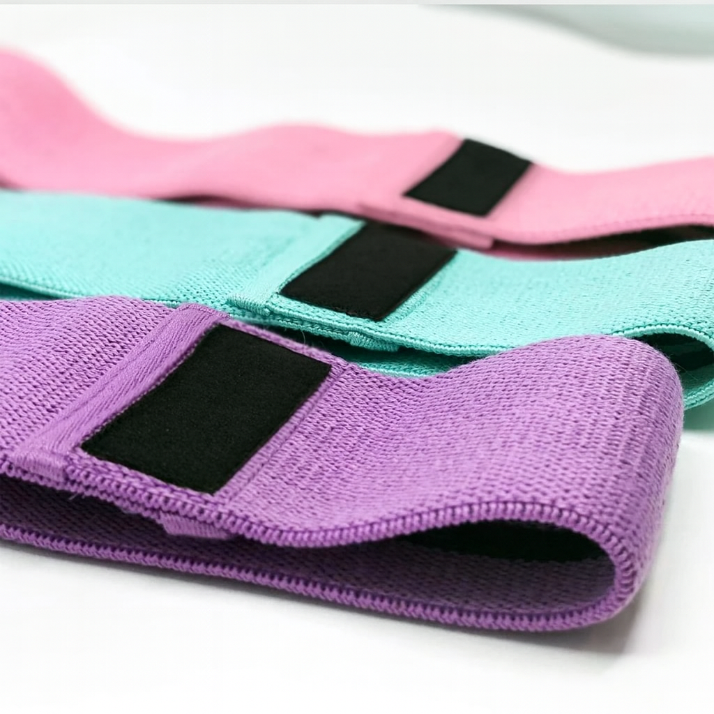3-Pack Fabric Resistance Bands – Non-Slip, 3 Levels