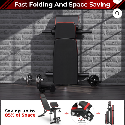 Soleste™ Pro Adjustable Weight Bench – 7-Position Foldable Bench with Preacher Pad & 770lb Capacity