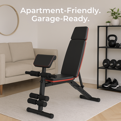 Soleste™ Pro Adjustable Weight Bench – 7-Position Foldable Bench with Preacher Pad & 770lb Capacity