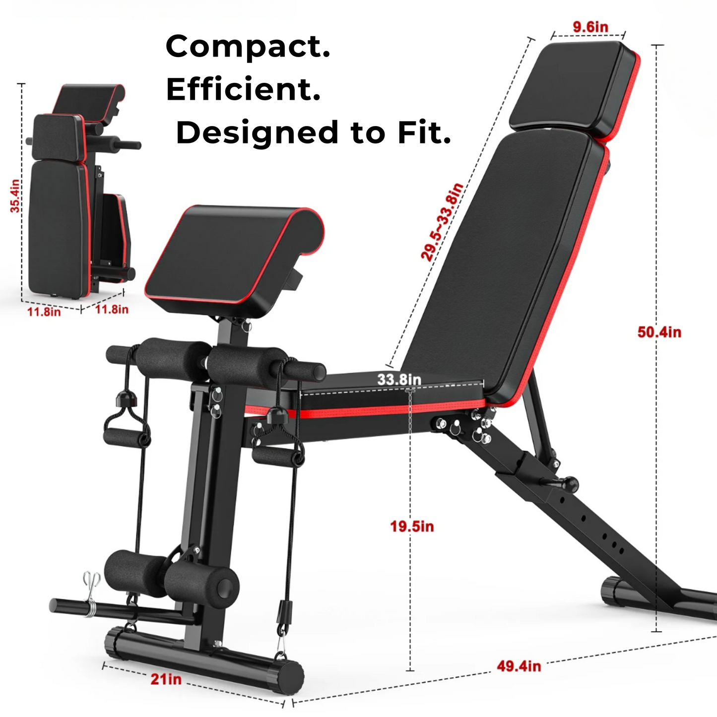 Soleste™ Pro Adjustable Weight Bench – 7-Position Foldable Bench with Preacher Pad & 770lb Capacity