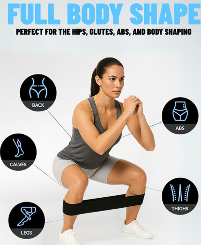 3-Pack Fabric Resistance Bands – Non-Slip, 3 Levels