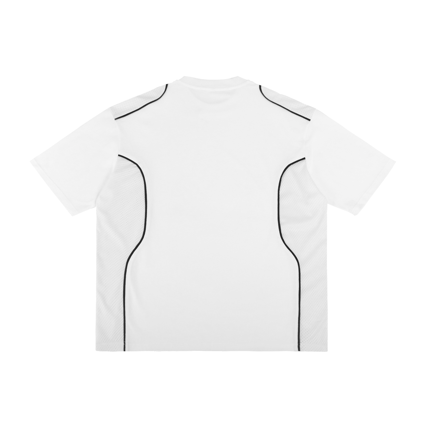 Soleste™ White Oversized Street Tee – Blue Warped Graphic Cotton Shirt